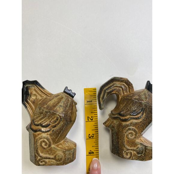 Vintage MCM Holt Howard Stonewear Salt Pepper Shakers Rooster Hen Chicken 4" - Picture 8 of 8